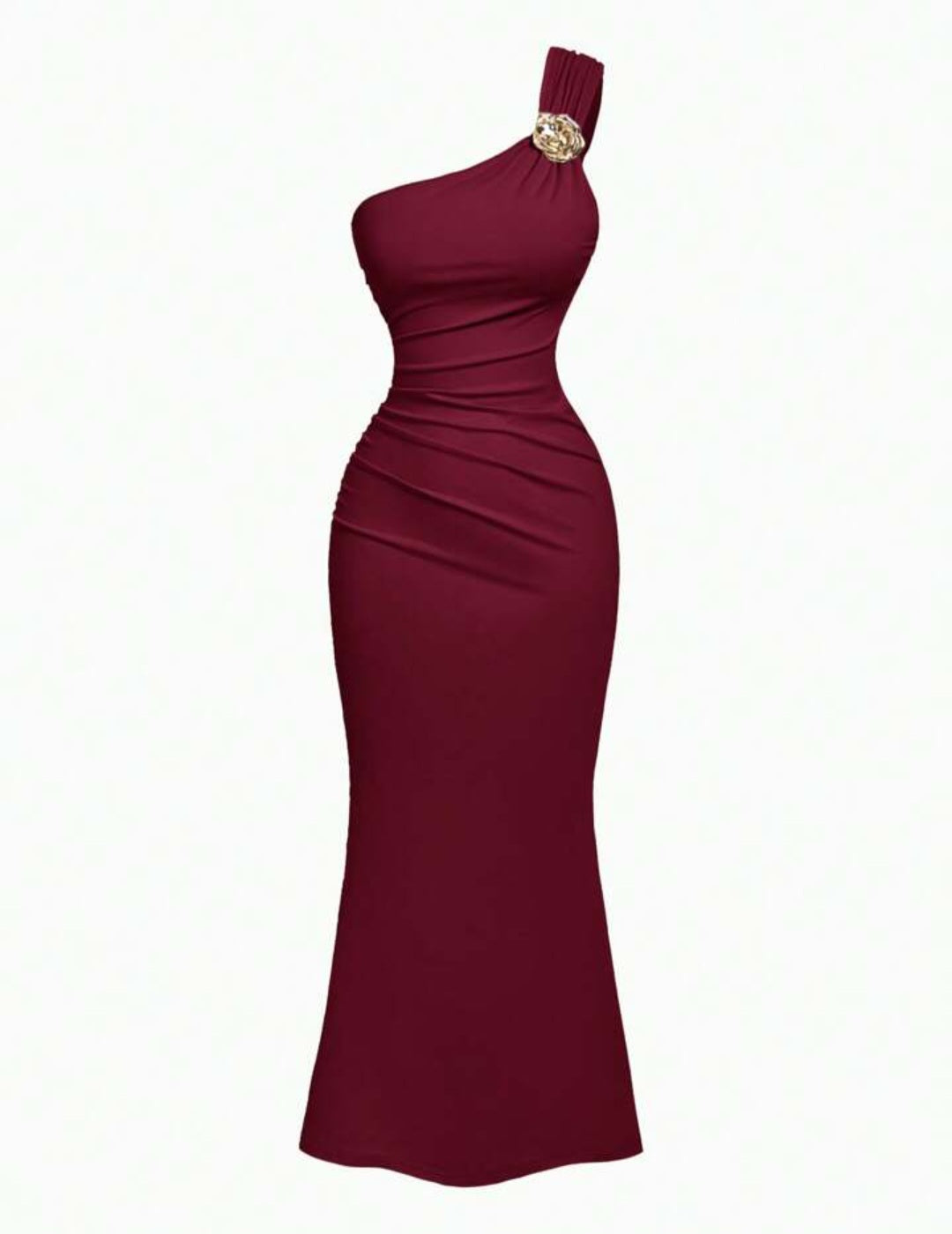 Elegant Black One-Shoulder Maxi Dress