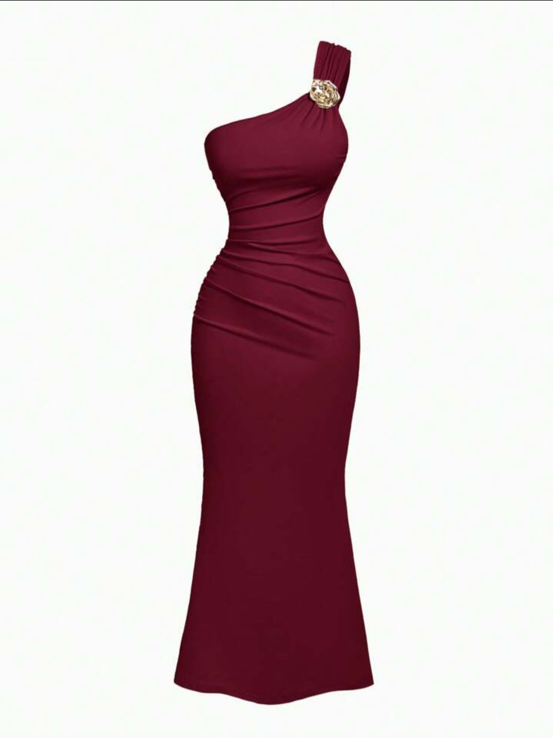 Elegant Black One-Shoulder Maxi Dress