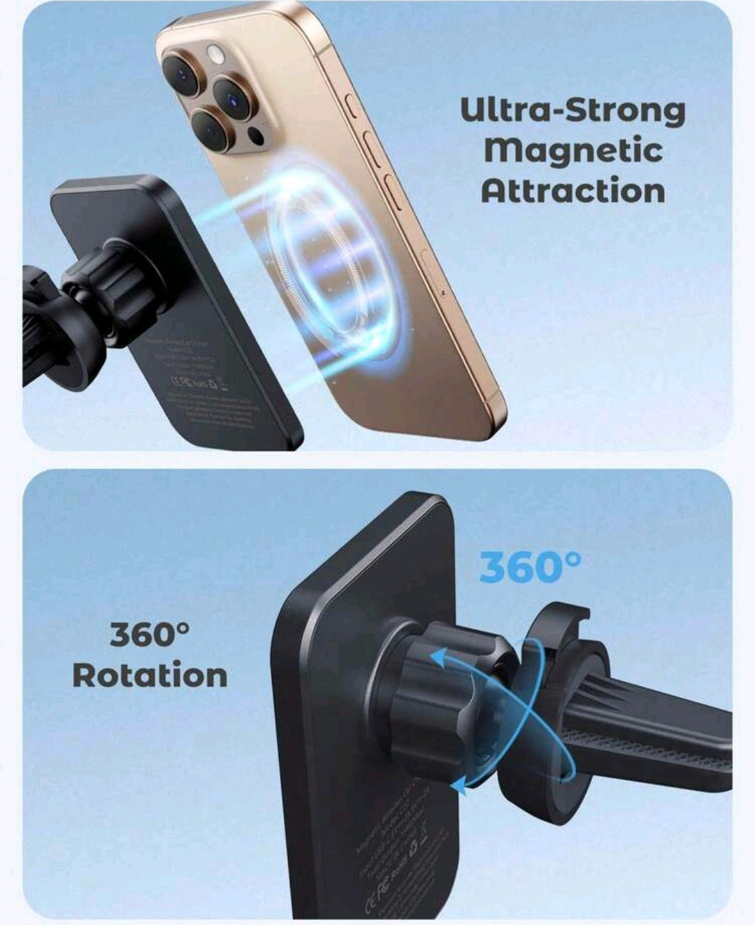 15W Magnetic Wireless Car Charger