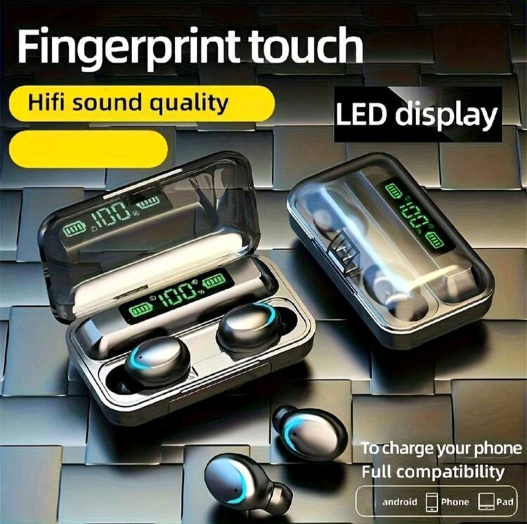Wireless Bluetooth Earbuds with LED Display